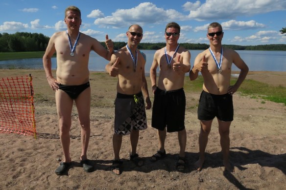 Wänärin joukkue: Tero Viitanen, Wille Markkanen, Esa Kaarakainen ja Jari Lehtelä.